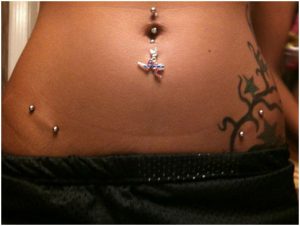 Girls Piercing With jewellery